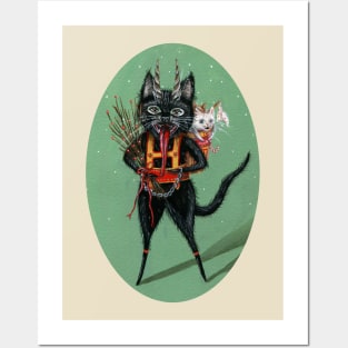 Krampus Black Cat Posters and Art